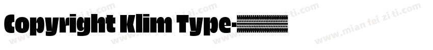 Copyright Klim Type字体转换